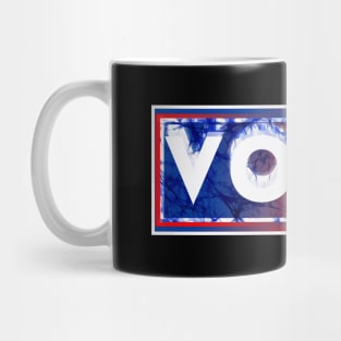 Vote election 2024 red white blue batik style abortion rights Mug